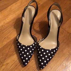 ANN TAYLOR Kerry polka dot slingback pump